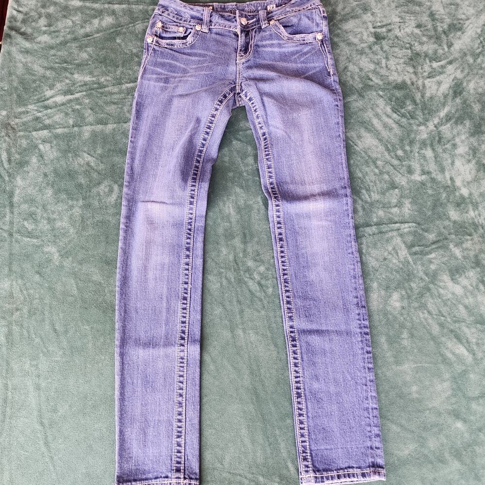 Miss Me Women's Skinny Jeans Size 28x31 Medium Wash Flap Pocket Y2K Denim